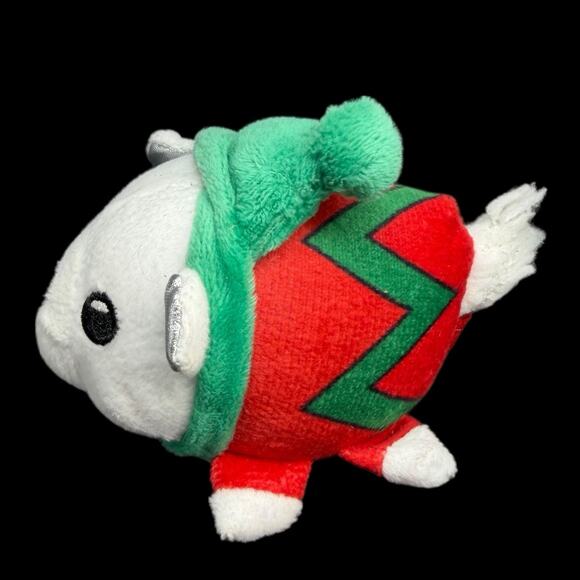 Elf Dog Pull-Back Christmas Plush Toy Red Green Holiday Costume Puppy Works - Picture 5 of 5